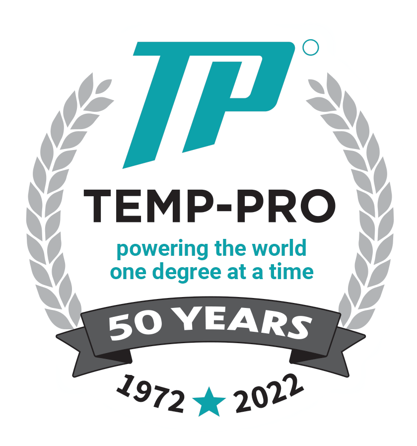 Temp-Pro anniversary logo