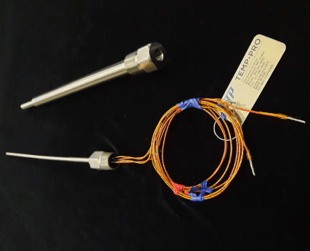 Types of temperature measuring devices: (A) thermocouples [10], (B)