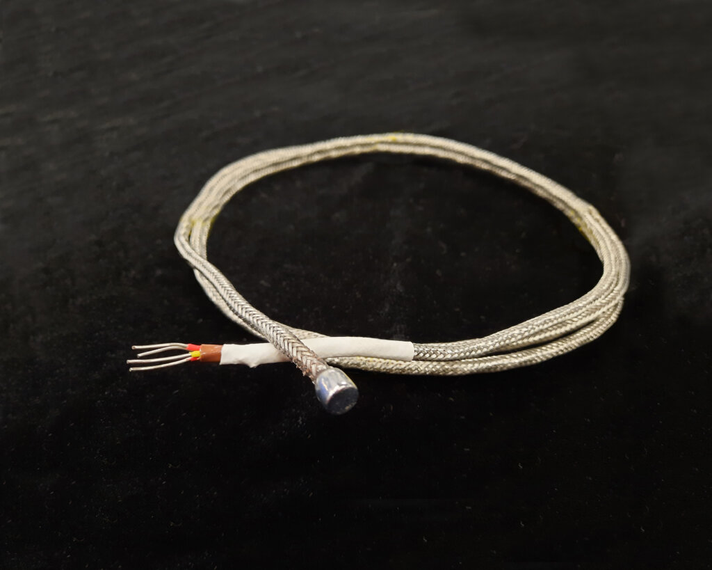 Case Style A Type K embedded thermocouple with overbraid